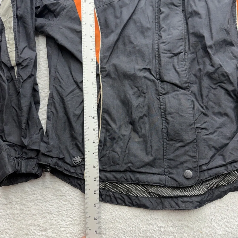 Harley-Davidson Mens Black Orange Ripstop Nylon Moto Jacket An American Legend M